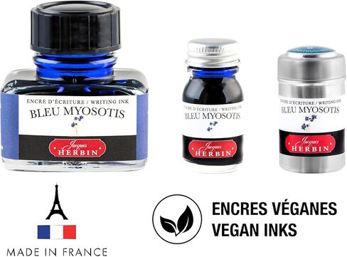 Herbin HB13015 الحبر التقليدي (لأقلام النافورة ، الأقلام الزجاجية ، والأقلام الخاطئة) ، 1.0 Fl Oz (30 مل) ، "منسي العشب الأزرق" المصنوع في فرنسا in Kuwait