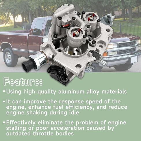5235206 17087020 Throttle Body, Fit for 1993-1995 Chevrolet GMC C1500 K1500 C2500 K2500 Tahoe Yukon Suburban 5.7L TBI, Replacement for 17111774 17093030 in Saudi Arabia