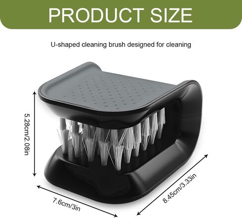 2PCS Car Seat Belt Cleaning Brush, Car Cleaning Tool, Double Sided U-Shaped Washing Tool, Multifunctional Foldable Closed Structure Seatbelt Cutlery Cleaner Brush for Cars (Black Gray, 2PCS) in Saudi Arabia