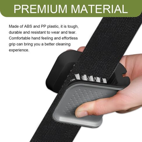 2PCS Car Seat Belt Cleaning Brush, Car Cleaning Tool, Double Sided U-Shaped Washing Tool, Multifunctional Foldable Closed Structure Seatbelt Cutlery Cleaner Brush for Cars (Black Gray, 2PCS) in Saudi Arabia