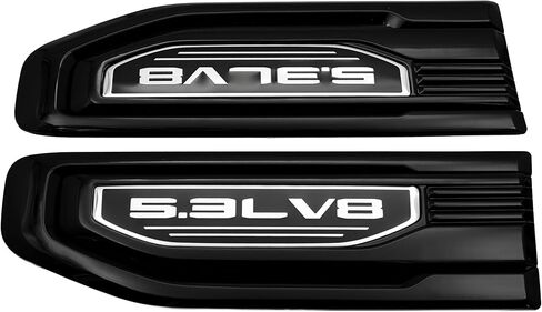 مجموعة زوج 5.3L V8 Fender Vent Emblem Badge Kit استبدال لـ 2019-2024 Sierra GM Fender 85160715 86532094 1500 (فضي أحمر) in Kuwait