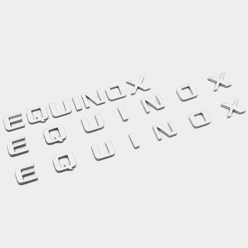 17-24 3pcs Equinox Door & Liftgate Letter 3D Badge Emblem Nameplate Logo Replacement for Equinox (Chrome) in Saudi Arabia