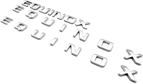 17-24 3pcs Equinox Door & Liftgate Letter 3D Badge Emblem Nameplate Logo Replacement for Equinox (Chrome) in Saudi Arabia