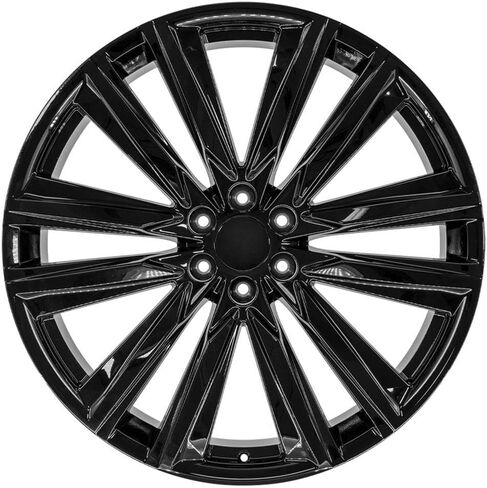 إطارات وإطارات OE Wheels CA91 مقاس 26 بوصة تناسب طراز Escalade Sport Style 6x139.7 26x10 أسود لامع - هولاندر 4869 - Force UHP 295/30-26 (مجموعة من 4) in Kuwait