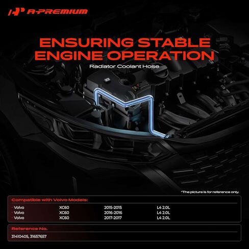 خرطوم المبرد A-Premium Heater Outlet (الخلفي) متوافق مع فولفو XC60 2015 2016 2017، 2.0 لتر in Kuwait