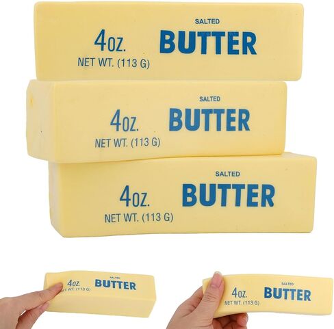 3pcs Butter Stick Squishy Toys, Ultra Soft Slow Rising Food Shaped Squeeze Fidget Toys for Anxiety Relaxation Perfect for Kids & Adults Party Favors & Birthday Gifts in Kuwait