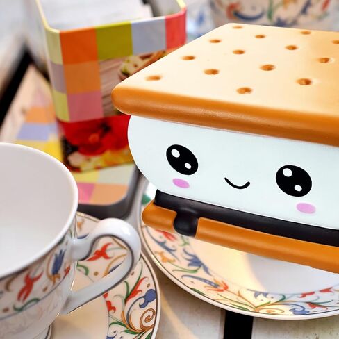 Jumbo S'Mores Squishies Toy 8.27 – Kawaii Slow Rising Squeeze Squishy Soft PU Foam Stress Relief Cookie Cake Toy Scented Smore Squishy for Kids & Adults Gift & Room Decor in Saudi Arabia