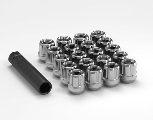 24 Open End Spline Drive 7/16" Chrome Lug Nut for Chevy 6 Lug 1/2 T Truck Blazer Jimmy 71-91 in Kuwait