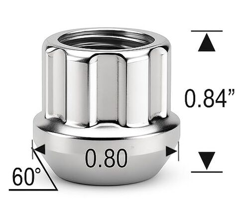 24 Open End Spline Drive 7/16" Chrome Lug Nut for Chevy 6 Lug 1/2 T Truck Blazer Jimmy 71-91 in Kuwait