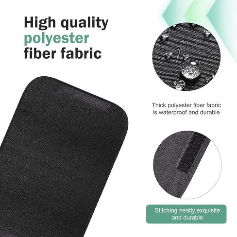 2 PCS RV Door Window Shade Covers, Blackout Sunproof Privacy Window Curtain, Thermal Insulation Sun Shade Cover, Hook and Loop Fastener Accessory for Trailer RV Camper (Black) in Saudi Arabia