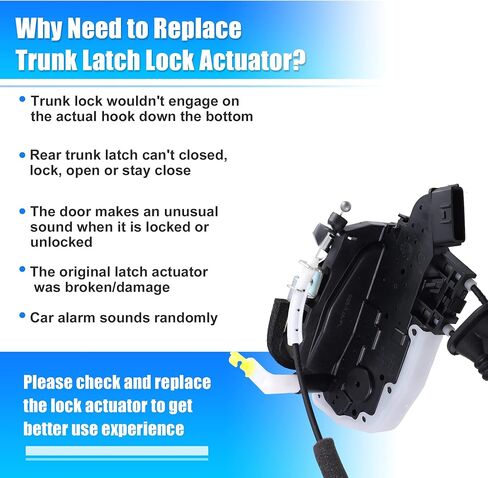 X AUTOHAUX Front Left Driver Side Door Latch Actuator with Cable Assembly for Nissan Quest 3.5L V6 2011-2017 80501-1JA0A Double Cab Replace in Kuwait