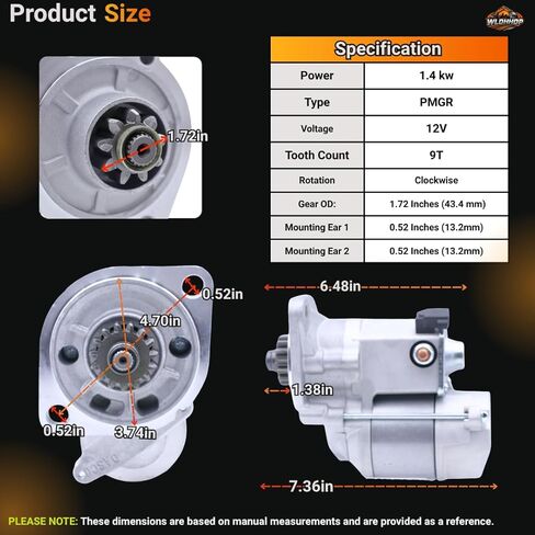 119209-77010 12V 1.4KW Starter Motor Fit for Yanmar Diesel Engine 3TNE66 3TN78 3TNA72 for John Deere Tractor F935 650 670 750 770 850 855 870 955 970 997 1070 T-1200R T-680R T-880R # 124520-77010 in Saudi Arabia