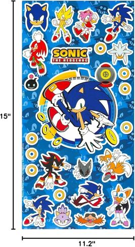Sonic the Hedgehog Puzzle for Kids Set - Bundle with 100 Pc Jigsaw, Stickers, More | Sonic Puzzles for Boys, Girls, Kids Ages 4-8 in Kuwait