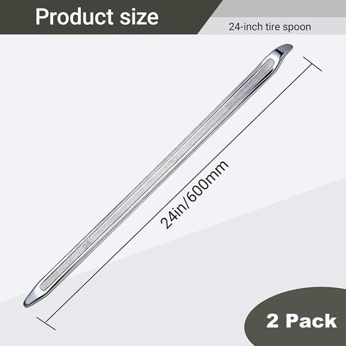 2 Pack 24 Inch Tire Spoons Iron,Tire Changing Tool Tire Levers Bar,for Cars,Motorcycles,Dirtbike,Lawn Mower Tire Removal Tool in Saudi Arabia