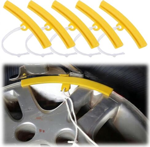 5Pcs Rim Protector Tire Changing Tire Machine Rim Protectors Motorcycle Wheel Guards Wheel Saver Rims Saver for Changing Tires Rims Guard Tires Changer, Yellow in Kuwait