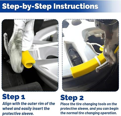 5Pcs Rim Protector Tire Changing Tire Machine Rim Protectors Motorcycle Wheel Guards Wheel Saver Rims Saver for Changing Tires Rims Guard Tires Changer, Yellow in Kuwait