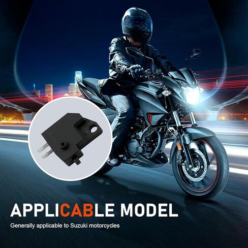 2 PCS Motorcycle Brake Light Switch, Right Front Hydraulic Brake Master Cylinder Light Stop Switch Kit, Universal Motorcycle Handlebar Awitch Replacement Accessories (Black) in Kuwait