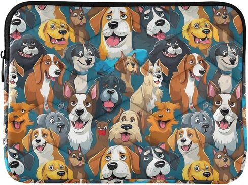 ALAZA Funny Dogs on Blue Laptop Sleeve Bag Waterproof Protective Notebook Case, 15.6 Inch in Kuwait