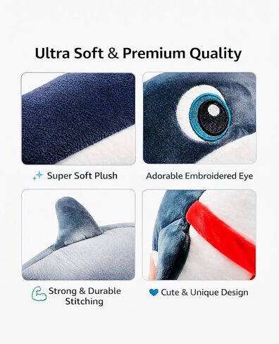 Cute Orca Stuffed Animal Plush – Super Soft & Huggable Killer Whale Toy, Realistic Ocean Animal Plush for Kids & Adults, 14.5 Inches in Kuwait