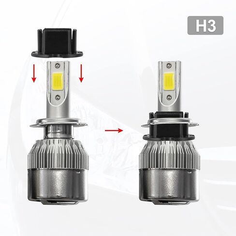 X AUTOHAUX 2pcs H3 LED Headlight Adapter Base Bulb Sockets Retainer Holder Universal for Car Black in Kuwait
