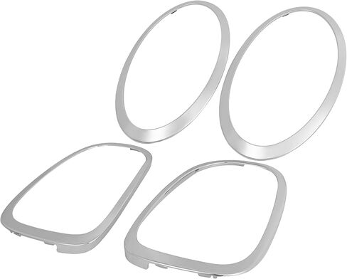 HECASA Headlight & Tail Light Bezel Compatible with 2014-2024 Mini Cooper S F55 F56 F57 Models Replacement for 51137300631 Headlamp Tail Lamp Trim Driver + Passenger Side Plastic(ABS) Chrome in Kuwait