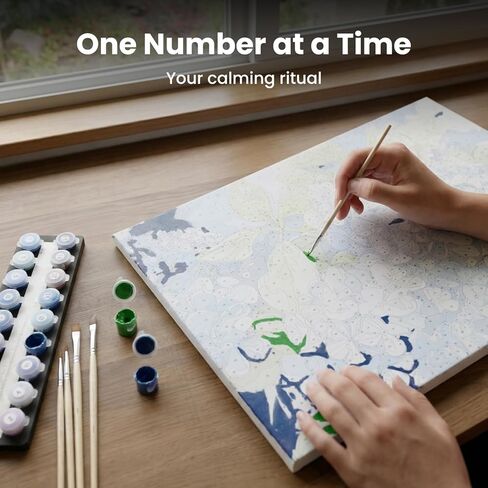 Number Artist Flower Collection Paint by Numbers Kit for Adults Beginner – DIY Acrylic Painting by Number on Canvas, Easy Number Painting Kits for Home Wall Decor 16x20in, with Frame in Saudi Arabia