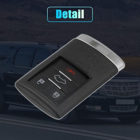 X AUTOHAUX 4 زر استبدال مفتاح فوب حافظة مفتاح بعيد للدخول بدون مفتاح لكاديلاك DTS STS 2008-2010 لـ CTS 2008-2013 OUC6000066 بدون شفرة ولا رقاقة in Kuwait