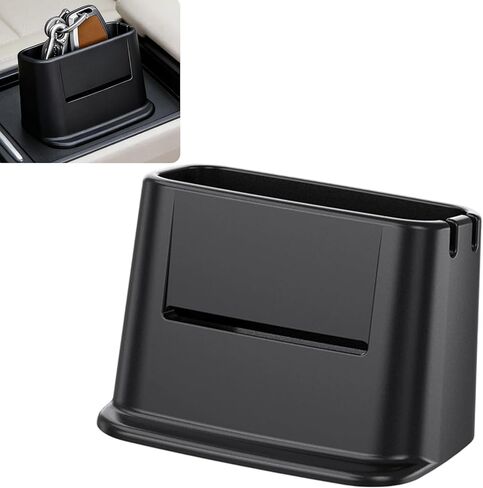 Car Key Fob Holder for Dashboard, Car Garage Key Card Holder, Key Mount Organizer, Key Card & Credit Card, Dashboard Storage Box Comes with Strong Stickers, Black in Saudi Arabia