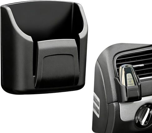 Car Key Fob Holder for Dashboard, Car Garage Key Card Holder, Key Mount Organizer, Key Card & Credit Card, Dashboard Storage Box Comes with Strong Stickers, Black in Saudi Arabia