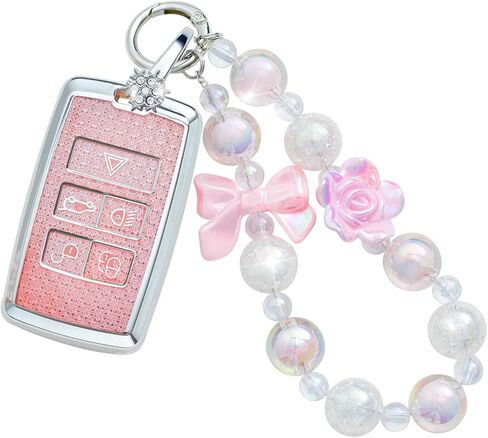 for Nissan Key Fob Cover with Keychain, Pink TPU Key Case Protection Shell for 5 Buttons Rogue Altima Sentra Pathfinder Frontier Maxima Titan Murano Kicks Juke Versa Armada in Saudi Arabia