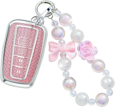 for Nissan Key Fob Cover with Keychain, Pink TPU Key Case Protection Shell for 5 Buttons Rogue Altima Sentra Pathfinder Frontier Maxima Titan Murano Kicks Juke Versa Armada in Kuwait