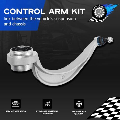 POWERGEAR Suspension Kit Front Lower Driver & Passenger Side Control Arms w/Ball Joints Compatible with 2011-2015 Audi A4 A5 S4 2013-2016 Q5 2013-2015 RS5 RK622786 RK622650 2PCS in Kuwait