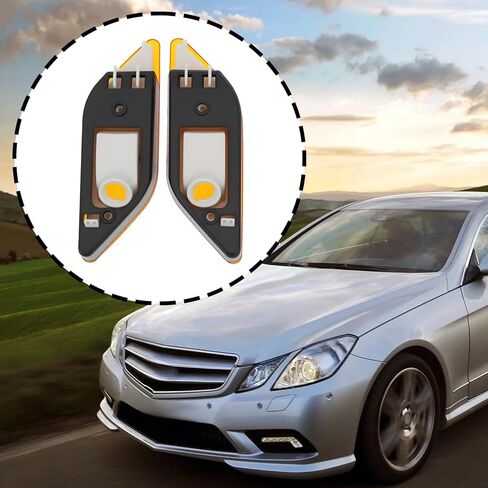 Front Bumper Side Marker Lights Cover Left & Right 2078200421, 2078200321 Compatible with Mercedes-Benz E350 Coupe 2 Door 3.5L in Kuwait