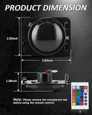 مصابيح تحديد جانبية LED من Bestview RGB متوافقة مع 2007-2018 Je-ep Wrangler JK JKU، عدسات شفافة بإضاءة 16 لونًا، عبوتان in Kuwait