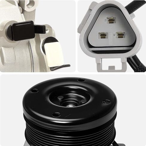 AISIN AFTERMARKET ACCT-00259 Air Conditioner AC Compressor - Compatible with Toyota Land Cruiser 2008-2011&2013-2021, Sequoia 2008-2022, Lexus GX460 2010-2023 - with 8-Pulley Groove, with Clutch in Kuwait