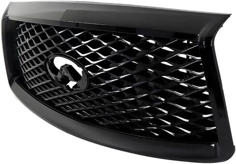 Glossy Black Front Bumper Upper Grille Compatible With Infiniti Qx80 2018-2021 Limited Luxe Premium W/camera, Black Honeycomb Hood Grill Replacement 62310-6GW0A 623106GW0A in Saudi Arabia