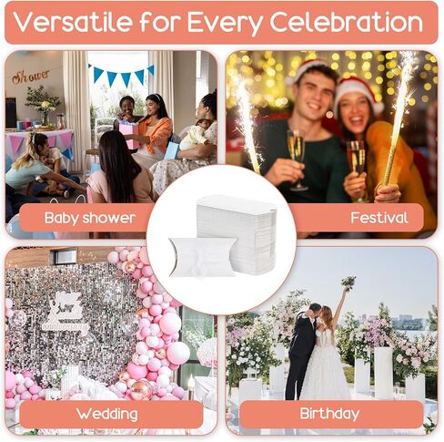 Kegeeei 200 Pack 5.2 x 3 Inches White Pillow Gift Boxes with Ribbon, Elegant Paper Favor Boxes for Wedding, Birthday, Baby Shower & Holiday Party Favors in Saudi Arabia