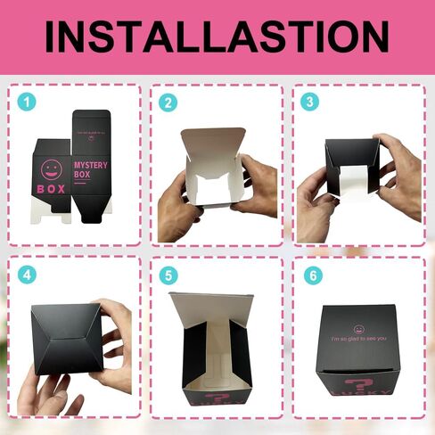 6 PCS Colorful Nesting Boxes Assorted Sizes, Prank Gift Box, Stackable Surprise Lucky Box Funny Gag Gift for Birthday Weddings Anniversaries Christmas, 2-3.9 Inch in Saudi Arabia