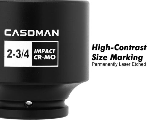 CASOMAN 3/4" Drive x 2-3/4" Shallow Impact Socket, 6-Point, SAE, CR-MO in Kuwait
