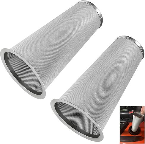 2 Pcs Tractor Fuel Tank Filter Strainer for Kubota BX Series 1880, 2360, 23S, 24, 25D, 2380, 2670, 2680, 304 Stainless Steel Cone Design, fuel tank filter for Kubota with Dutch Weave Mesh in Kuwait