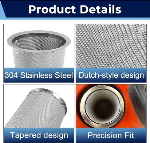 2 Pcs Tractor Fuel Tank Filter Strainer for Kubota BX Series 1880, 2360, 23S, 24, 25D, 2380, 2670, 2680, 304 Stainless Steel Cone Design, fuel tank filter for Kubota with Dutch Weave Mesh in Kuwait