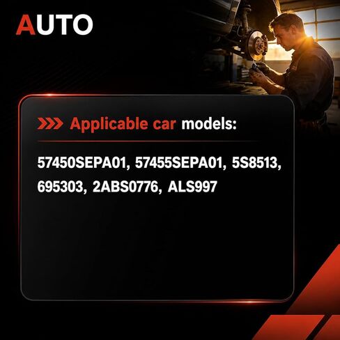 2 حزمة مستشعر سرعة العجلات ABS متوافق مع 2004-2008 Acura TL 57455-SEP-A01 57450-SEP-A01 in Kuwait