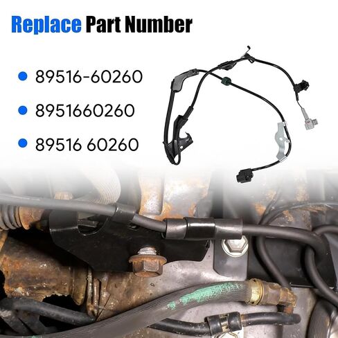 Front Right ABS Wheel Speed Sensor Wire Wiring Harness Compatible with Toyota 4Runner FJ Cruiser Lexus GX460 2010-2020 Replace 8951660260 89516 60260 89516-60260 in Kuwait