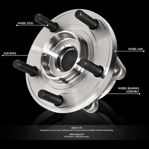 Auto Dynasty Factory Style Front Wheel Bearing Hub Assembly Compatible with Chrysler 200 Sebring Dodge Avenger Caliber 2007-2014, Driver or Passenger Side, Bare Steel in Kuwait