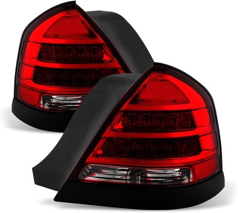 ACANII-For 1998-2011 Ford Crown Victoria مصابيح خلفية LED زخارف سوداء 98-11 يسار + يمين in Kuwait