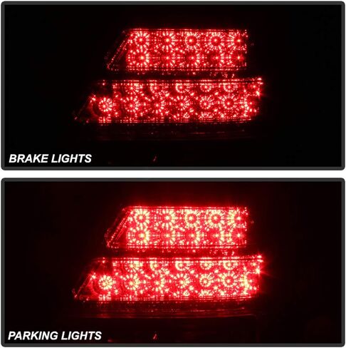ACANII-For 1998-2011 Ford Crown Victoria مصابيح خلفية LED زخارف سوداء 98-11 يسار + يمين in Kuwait