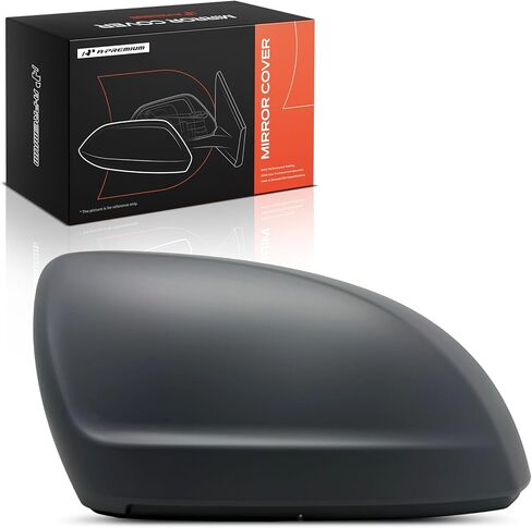 A-Premium Passenger Side Rearview Mirror Cover Cap - Compatible with Volkswagen Taos 2022 2023 2024 - Textured Black, Without Turn Signal Hole in Kuwait