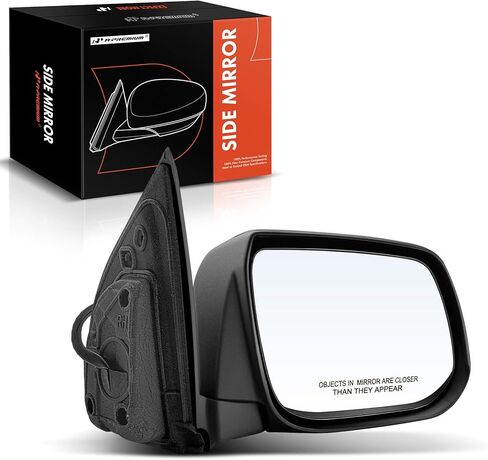 A-Premium Passenger Side Power Door Mirror - Compatible with Chevrolet Colorado & GMC Canyon, 2015-2017 - Heated Manual Folding Chrome Outside Rear View Mirror - Replace# 23498381, 23305539 in Kuwait