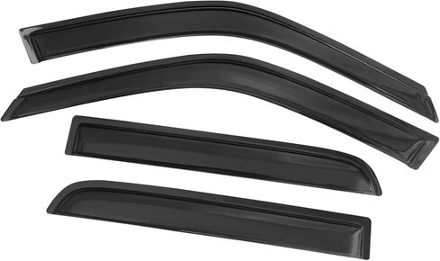 Window Visor Compatible with 1997-2001 Honda CRV 4Dr, Slim Style Acrylic Smoke Tinted & Semi-Transparent Sun Rain Wind Guards Shield Vent by IKON MOTORSPORTS, 1999 2000 in Kuwait