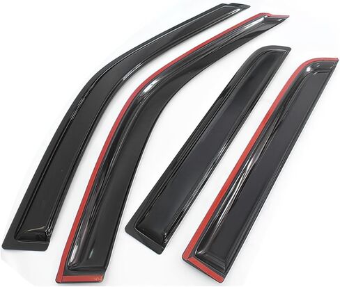 Window Visor Compatible with 1997-2001 Honda CRV 4Dr, Slim Style Acrylic Smoke Tinted & Semi-Transparent Sun Rain Wind Guards Shield Vent by IKON MOTORSPORTS, 1999 2000 in Kuwait